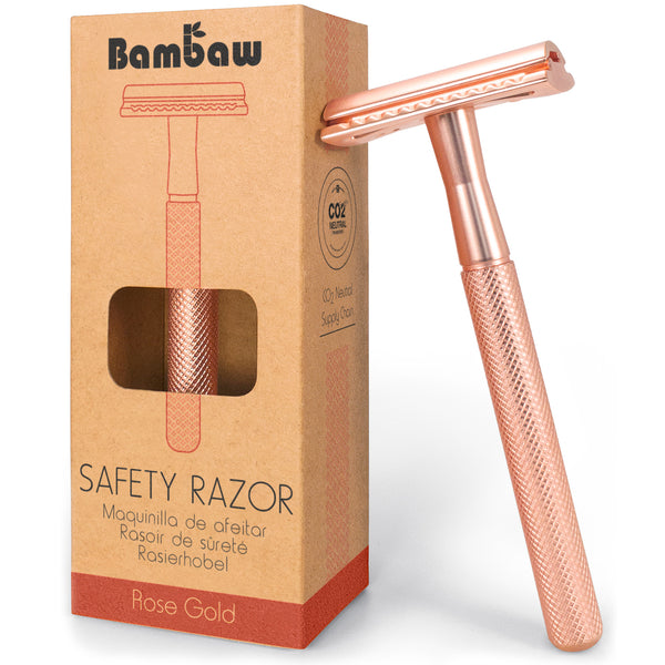 Bambaw Metal Safety Razor - Rose Gold