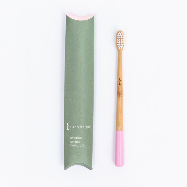 Truthbrush Petal Pink Bamboo Toothbrush - Medium Bristles