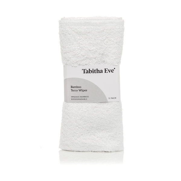 Tabitha Eve Bamboo Terry Wipes - Pack of 5